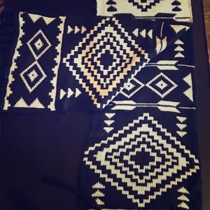 Black and white oversized scarf/wrap